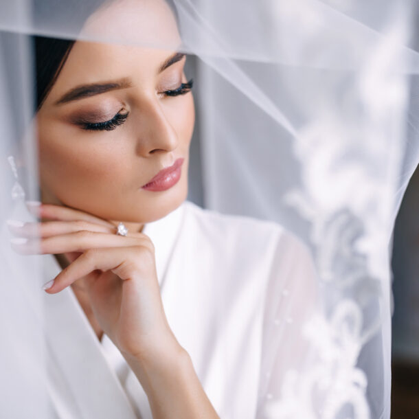 Bride with beautiful skin